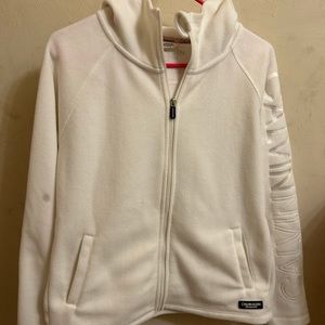 Calvin Klein Performance ivory fleece zip up hoodie small